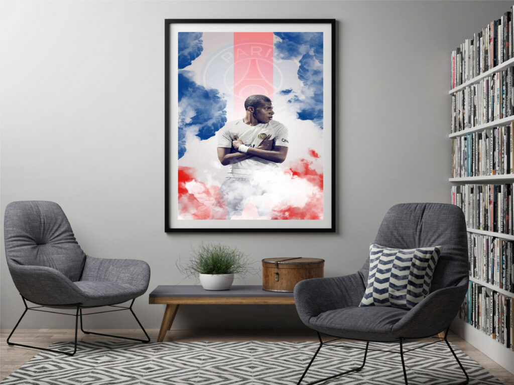 Póster Mbappé Bogart cuadros decorativos arte decoración